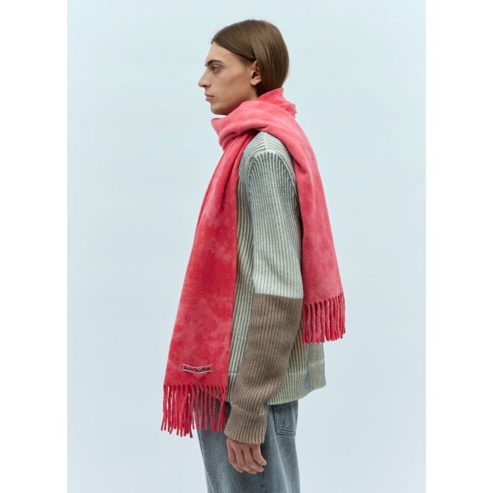 Acne Studios Men Narrow Tie-Dye Wool Scarf